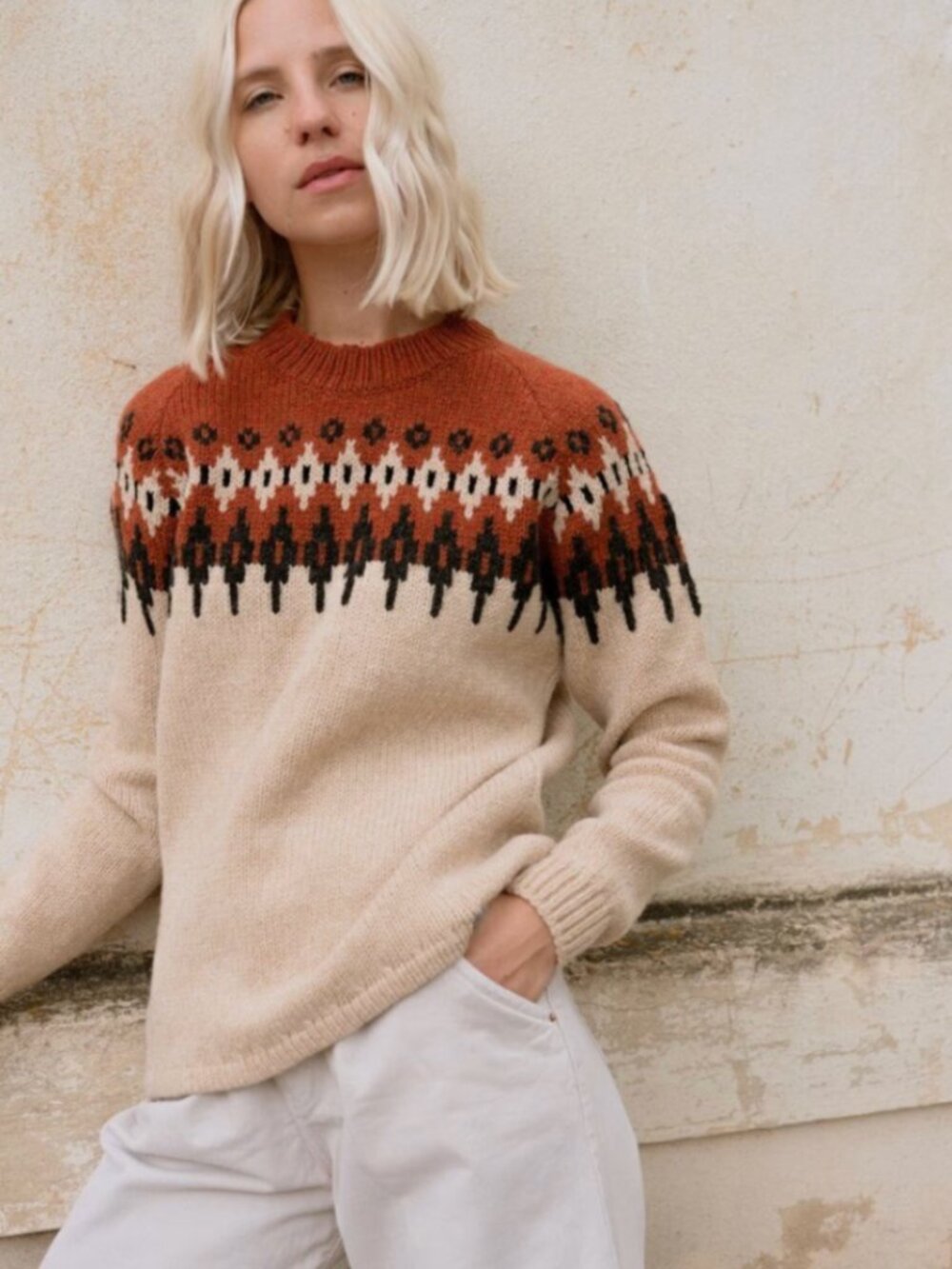 Scandinavian wool sweater - size XS (but runs large)
